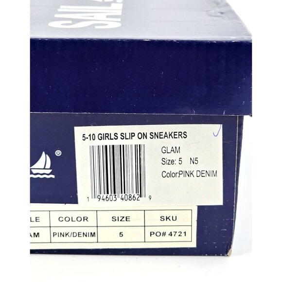 Sail Girl's Slip on Light-Weight Walking Sneakers Pink Toddler Size 5 Shoes - Picture 13 of 15